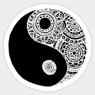 Black and White Yin Yang Sticker